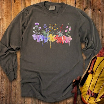 Watercolor Everglades Wildflowers Premium Long Sleeve