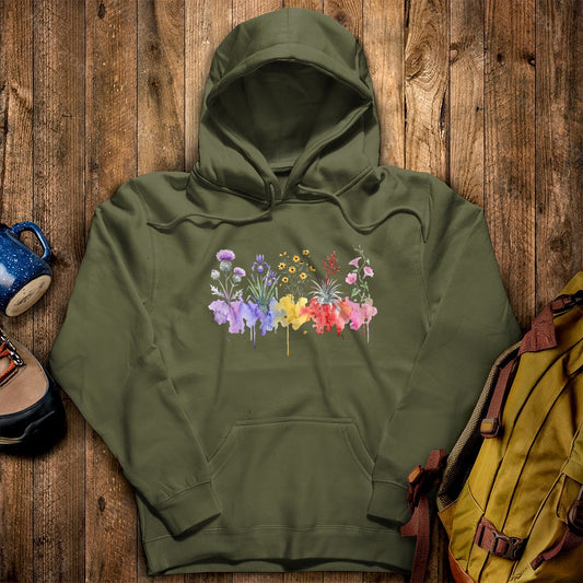 Watercolor Everglades Wildflowers Hoodie
