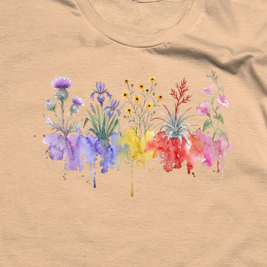Watercolor Everglades Wildflowers T-Shirt