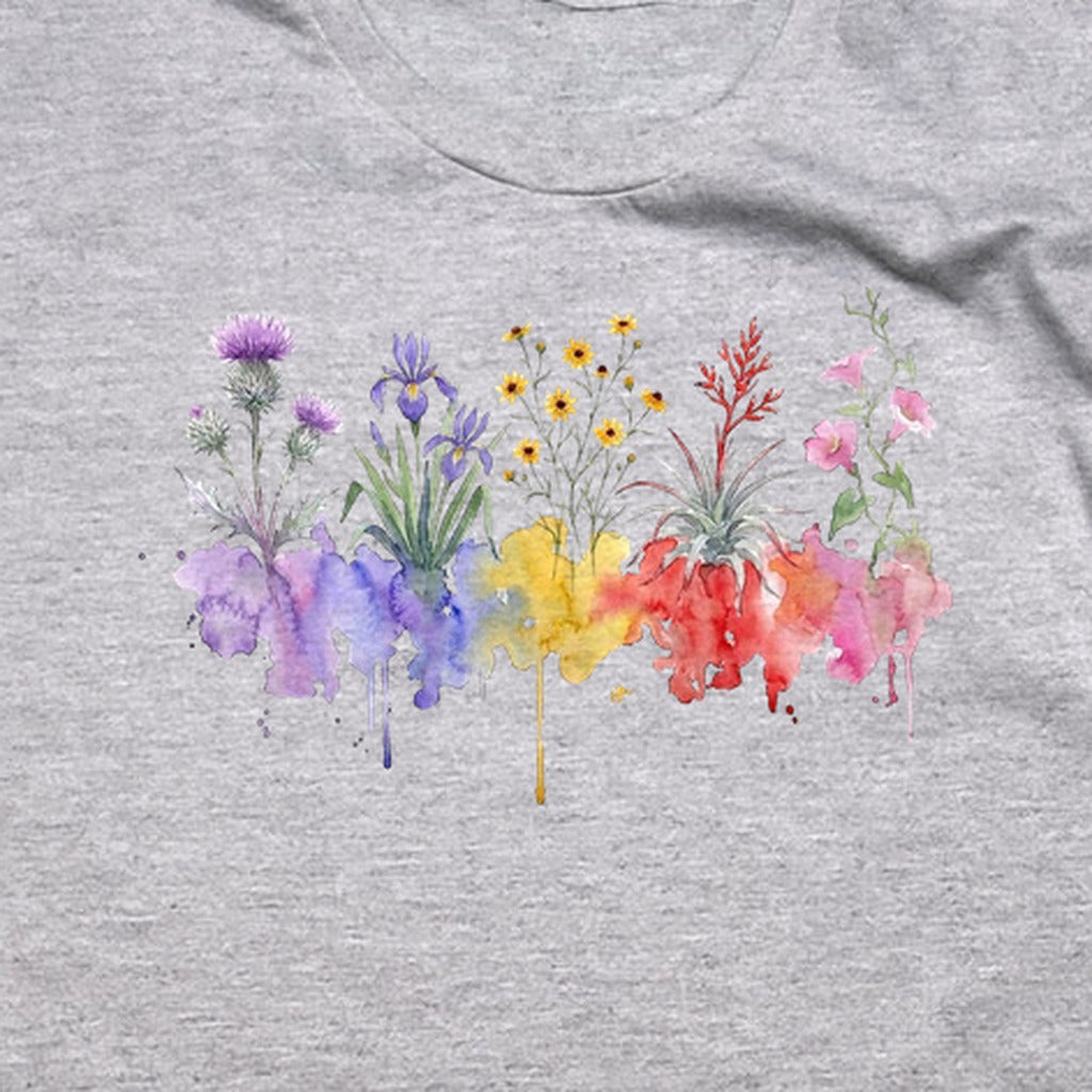Watercolor Everglades Wildflowers T-Shirt