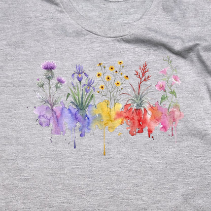 Watercolor Everglades Wildflowers T-Shirt