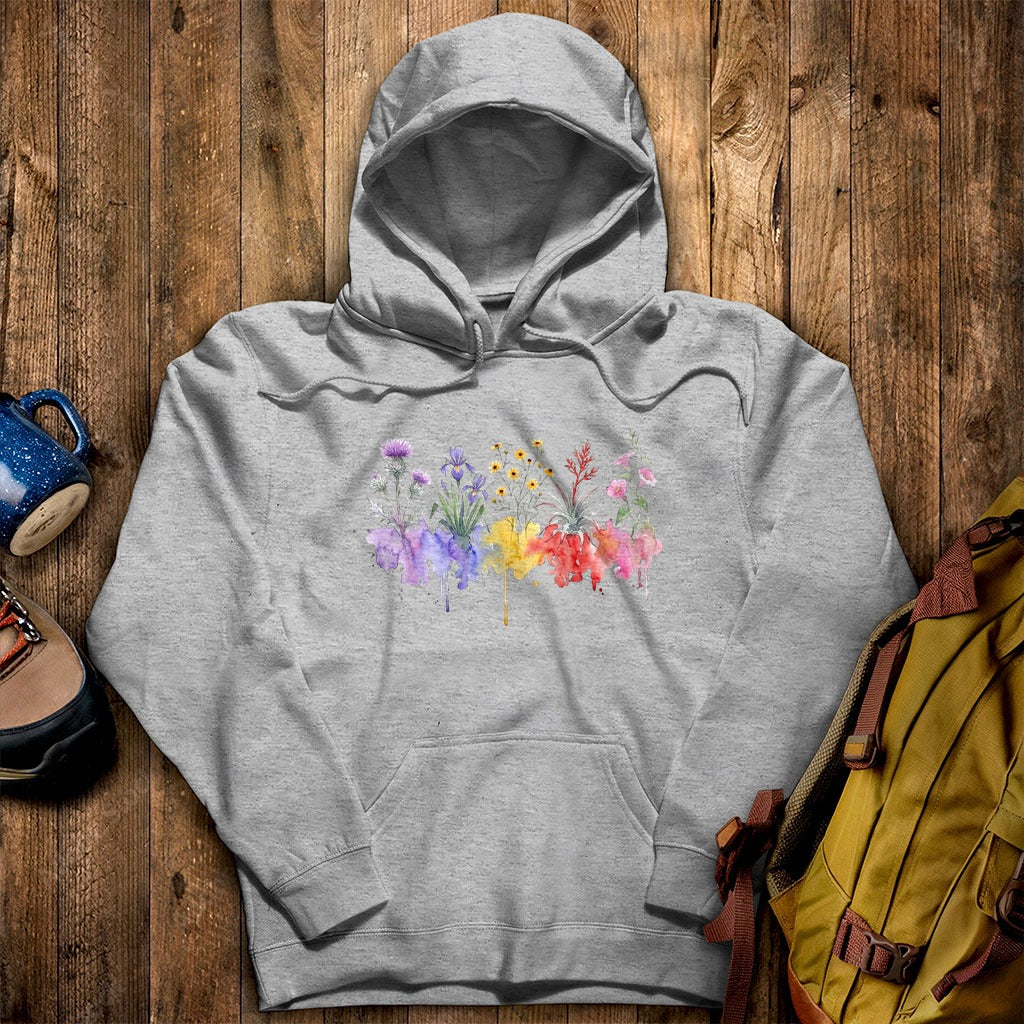 Watercolor Everglades Wildflowers Hoodie