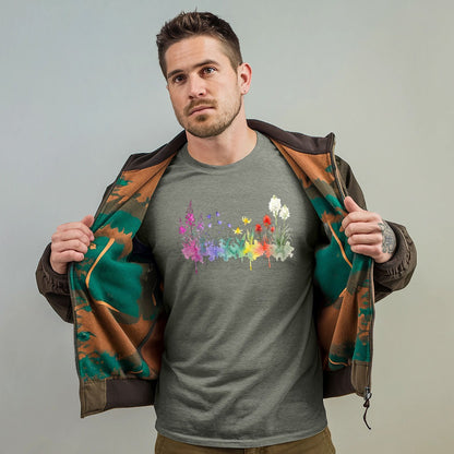 Watercolor Glacier Wildflowers T-Shirt