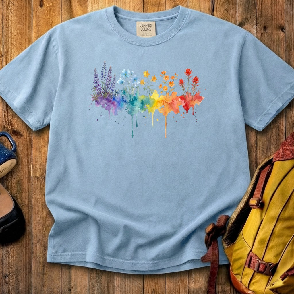 Watercolor Grand Canyon Wildflowers Cotton T-Shirt