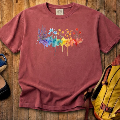 Watercolor Grand Canyon Wildflowers Cotton T-Shirt