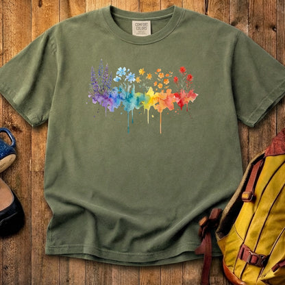 Watercolor Grand Canyon Wildflowers Cotton T-Shirt
