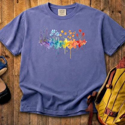 Watercolor Grand Canyon Wildflowers Cotton T-Shirt