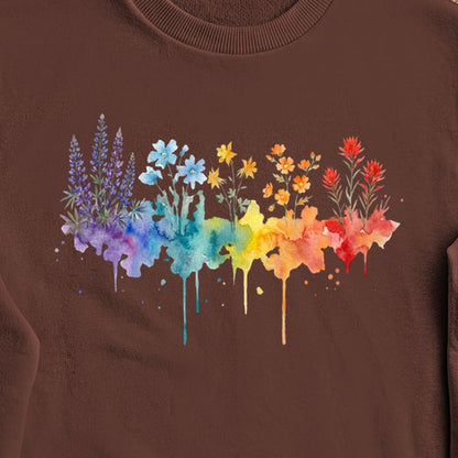 Watercolor Grand Canyon Wildflowers Crewneck Sweatshirt
