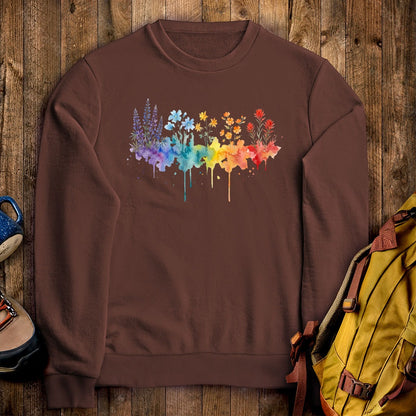 Watercolor Grand Canyon Wildflowers Crewneck Sweatshirt