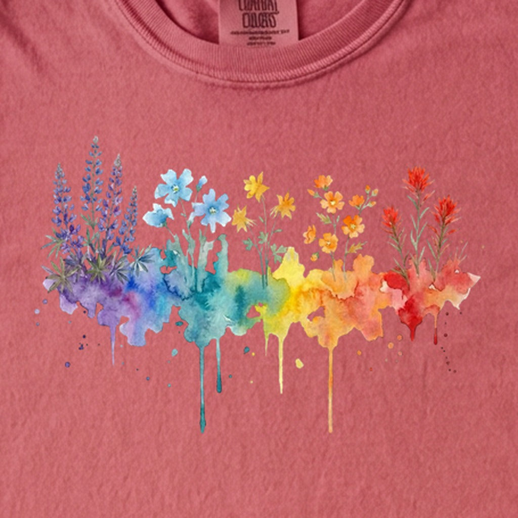 Watercolor Grand Canyon Wildflowers Kids Cotton T-Shirt
