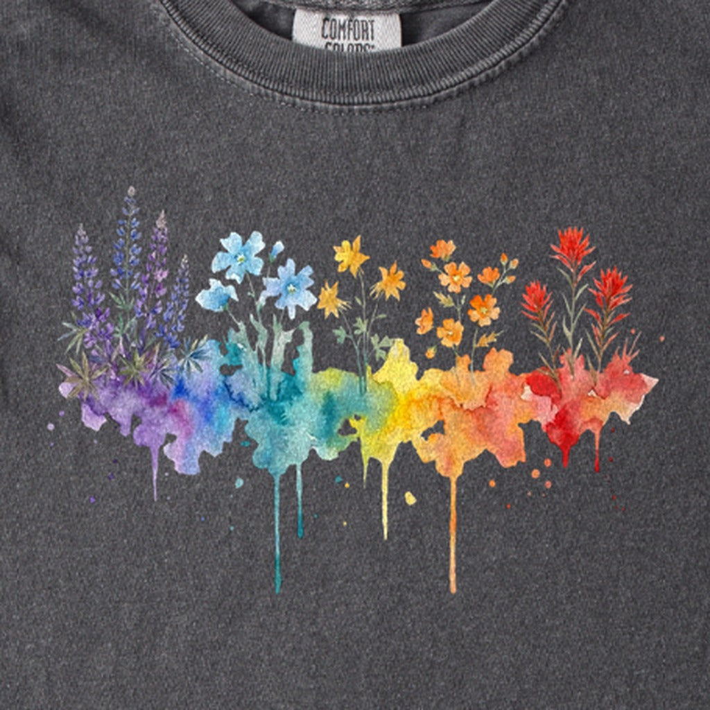 Watercolor Grand Canyon Wildflowers Kids Cotton T-Shirt