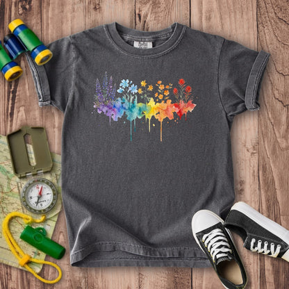 Watercolor Grand Canyon Wildflowers Kids Cotton T-Shirt