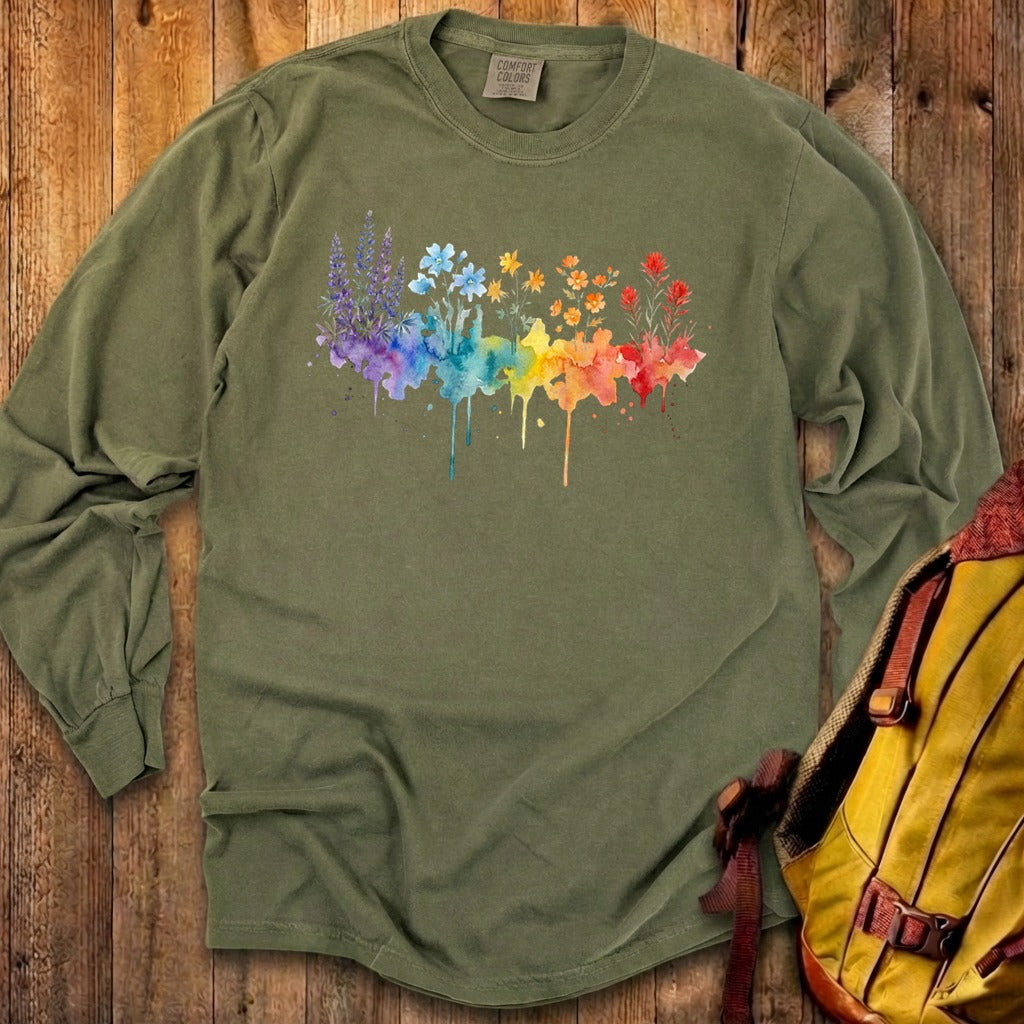Watercolor Grand Canyon Wildflowers Premium Long Sleeve