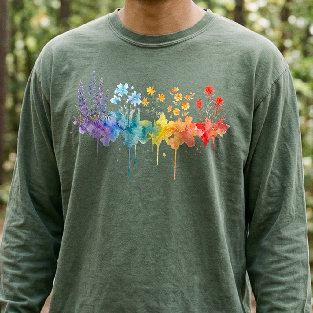 Watercolor Grand Canyon Wildflowers Premium Long Sleeve