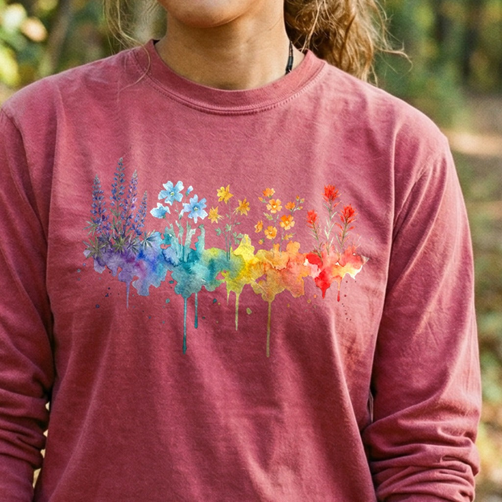 Watercolor Grand Canyon Wildflowers Premium Long Sleeve