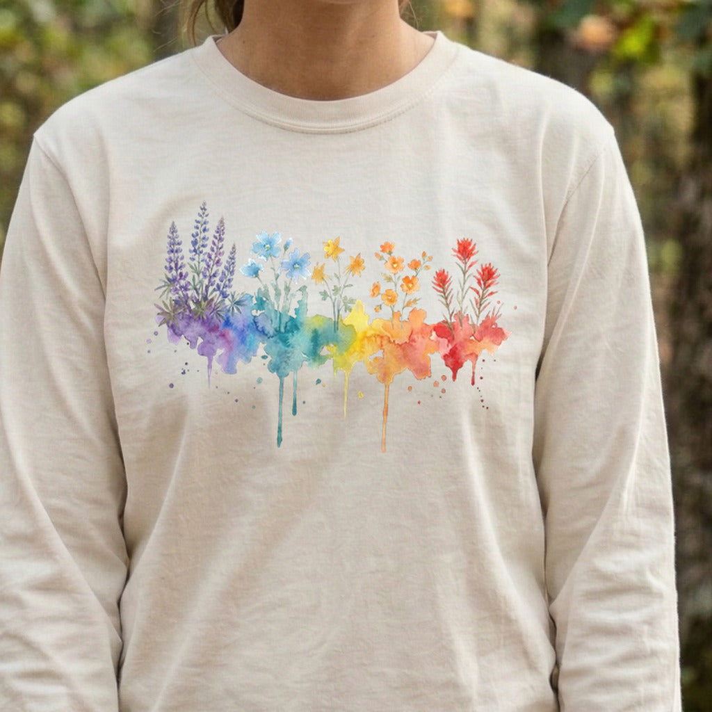 Watercolor Grand Canyon Wildflowers Premium Long Sleeve