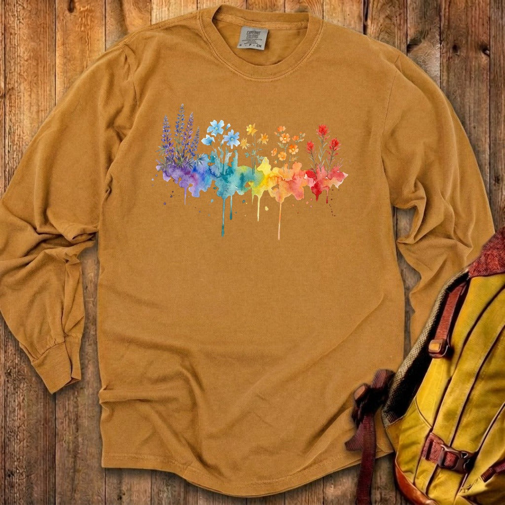 Watercolor Grand Canyon Wildflowers Premium Long Sleeve
