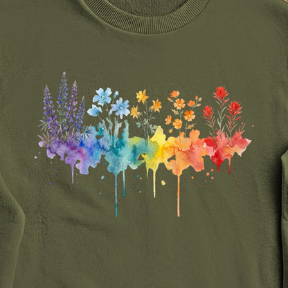 Watercolor Grand Canyon Wildflowers Crewneck Sweatshirt