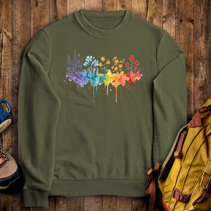 Watercolor Grand Canyon Wildflowers Crewneck Sweatshirt
