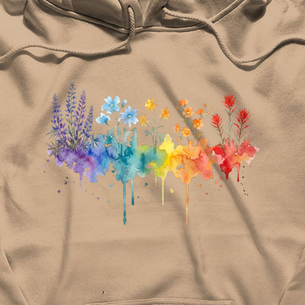 Watercolor Grand Canyon Wildflowers Hoodie