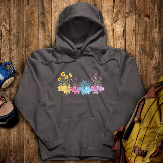 Watercolor Great Sand Dunes Wildflowers Hoodie