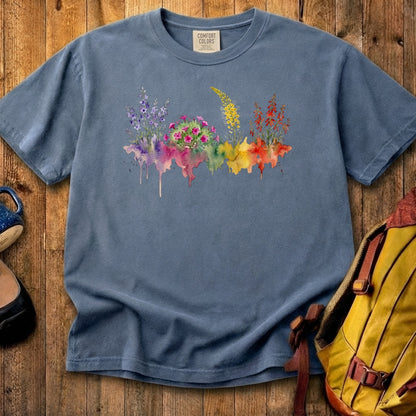 Watercolor Arches Wildflowers Cotton T-Shirt