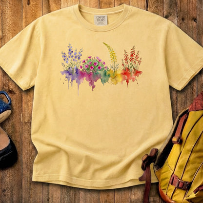 Watercolor Arches Wildflowers Cotton T-Shirt