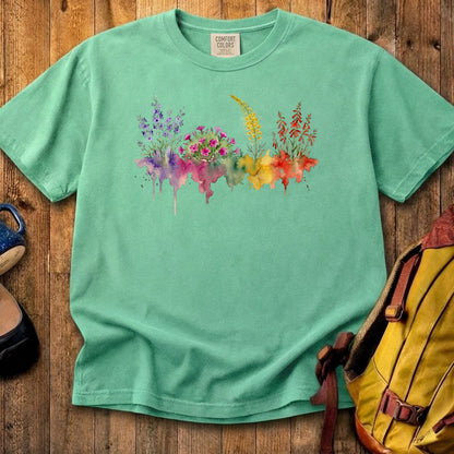 Watercolor Arches Wildflowers Cotton T-Shirt