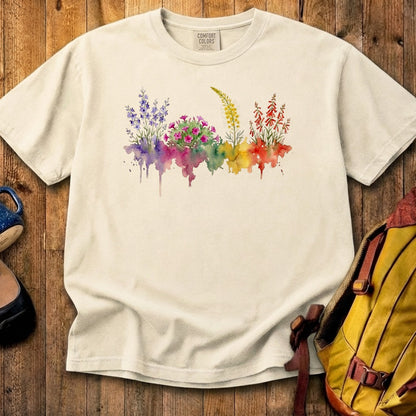 Watercolor Arches Wildflowers Cotton T-Shirt