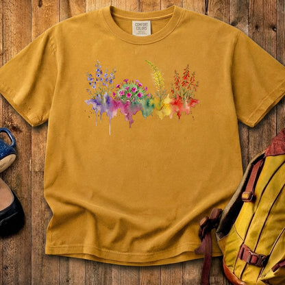 Watercolor Arches Wildflowers Cotton T-Shirt