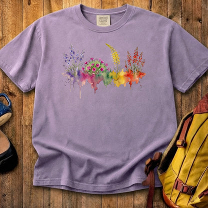 Watercolor Arches Wildflowers Cotton T-Shirt