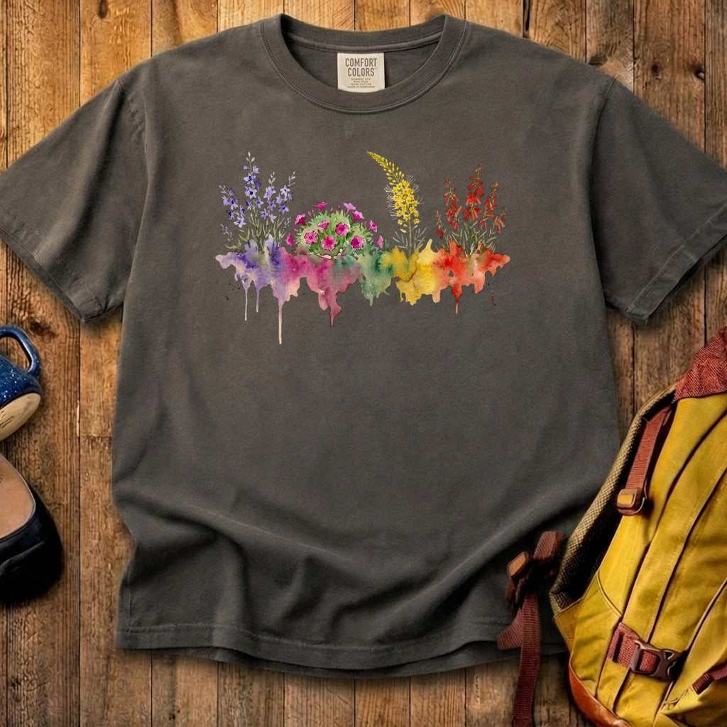 Watercolor Arches Wildflowers Cotton T-Shirt
