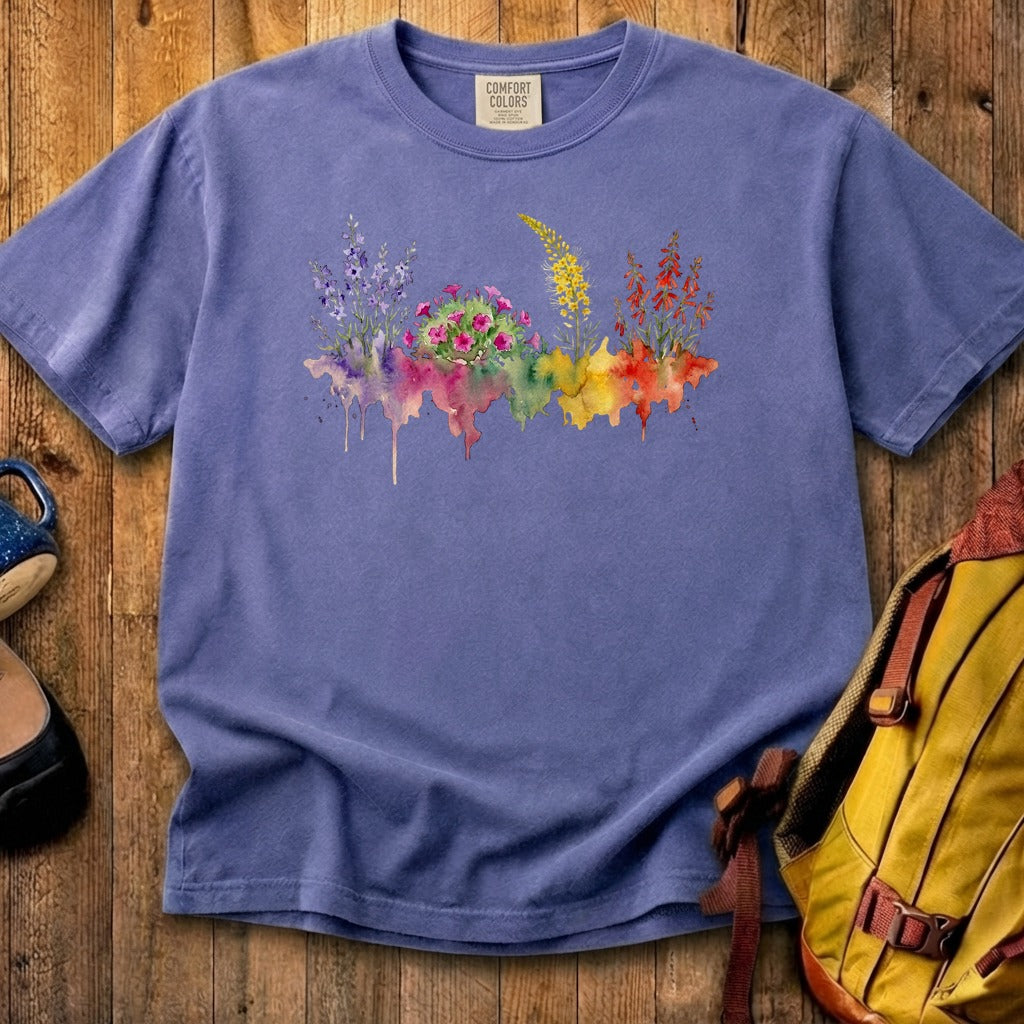 Watercolor Arches Wildflowers Cotton T-Shirt