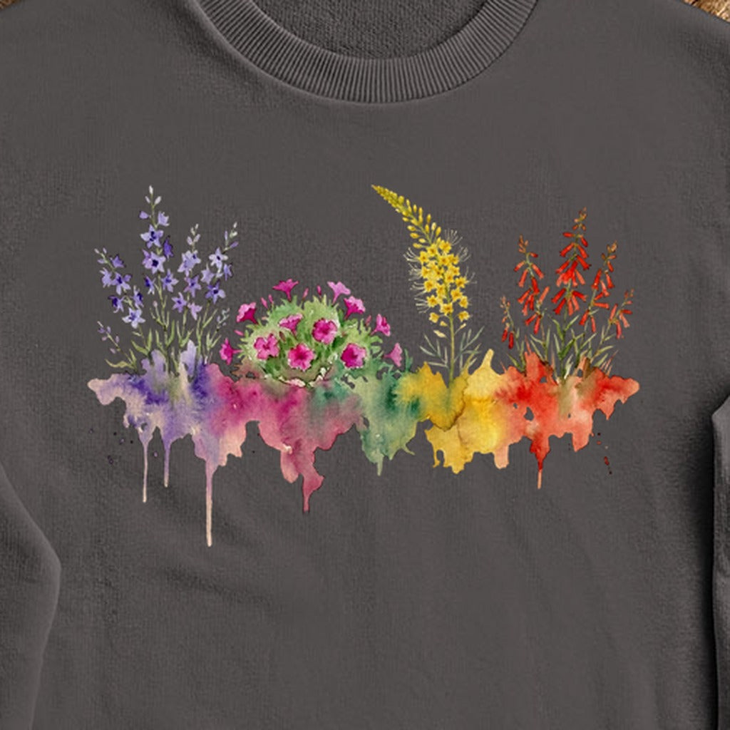 Watercolor Arches Wildflowers Crewneck Sweatshirt