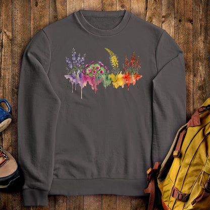 Watercolor Arches Wildflowers Crewneck Sweatshirt