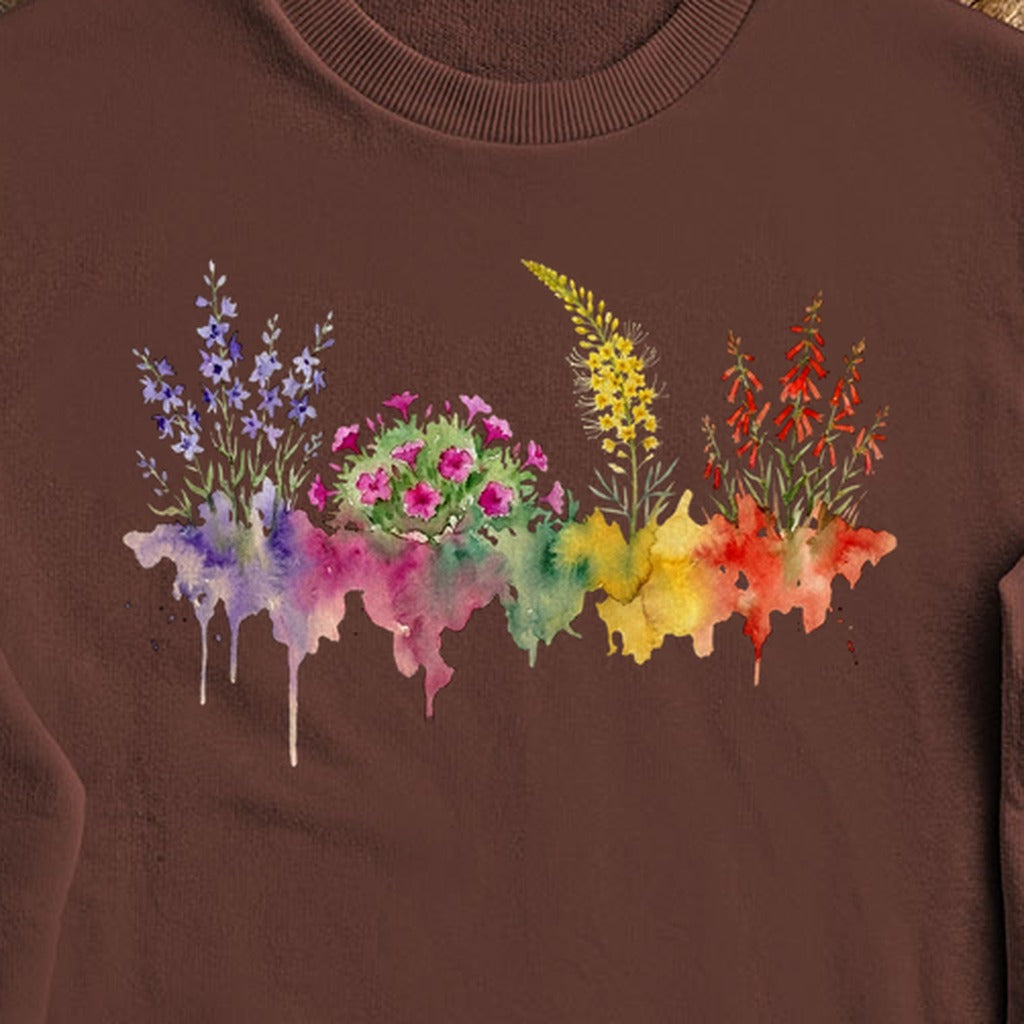 Watercolor Arches Wildflowers Crewneck Sweatshirt