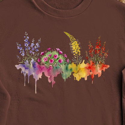 Watercolor Arches Wildflowers Crewneck Sweatshirt