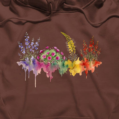 Watercolor Arches Wildflowers Hoodie