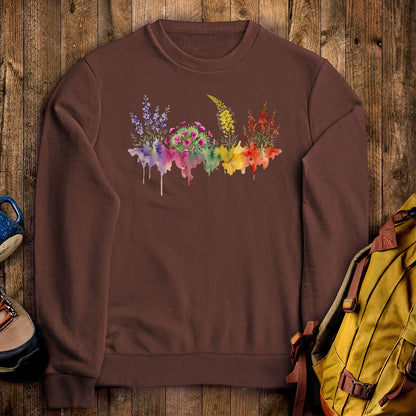 Watercolor Arches Wildflowers Crewneck Sweatshirt