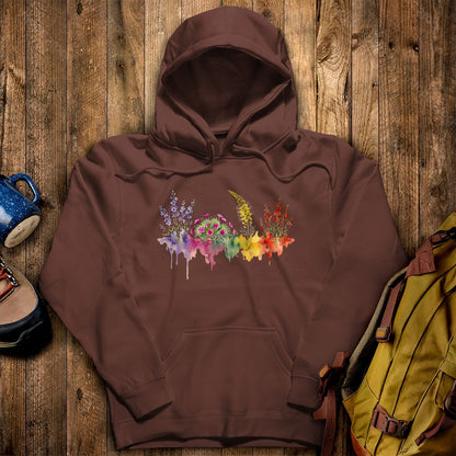 Watercolor Arches Wildflowers Hoodie