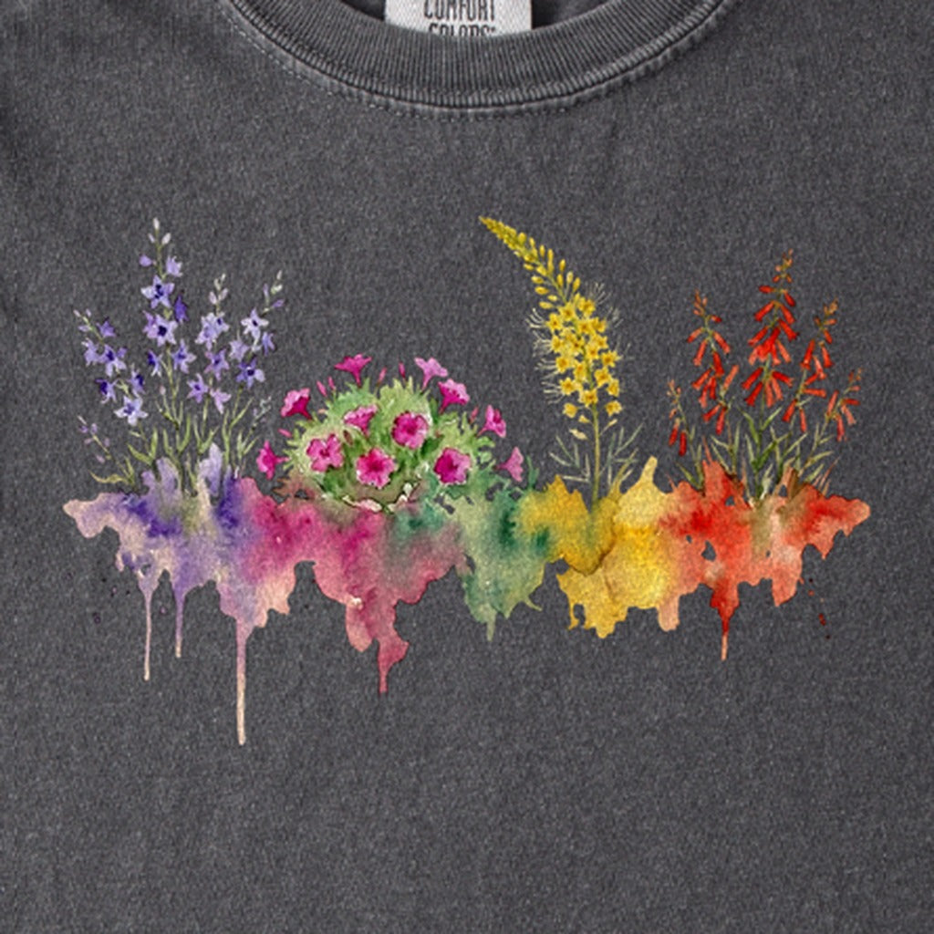 Watercolor Arches Wildflowers Kids Cotton T-Shirt