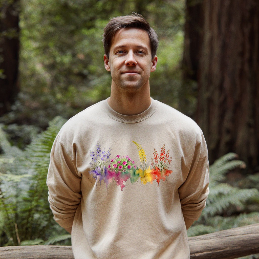 Watercolor Arches Wildflowers Crewneck Sweatshirt