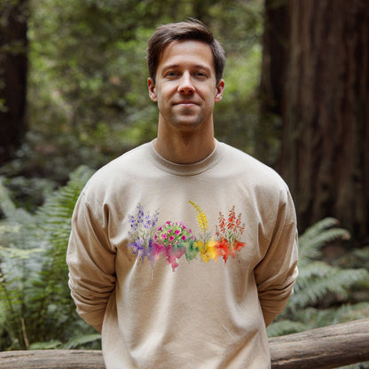 Watercolor Arches Wildflowers Crewneck Sweatshirt