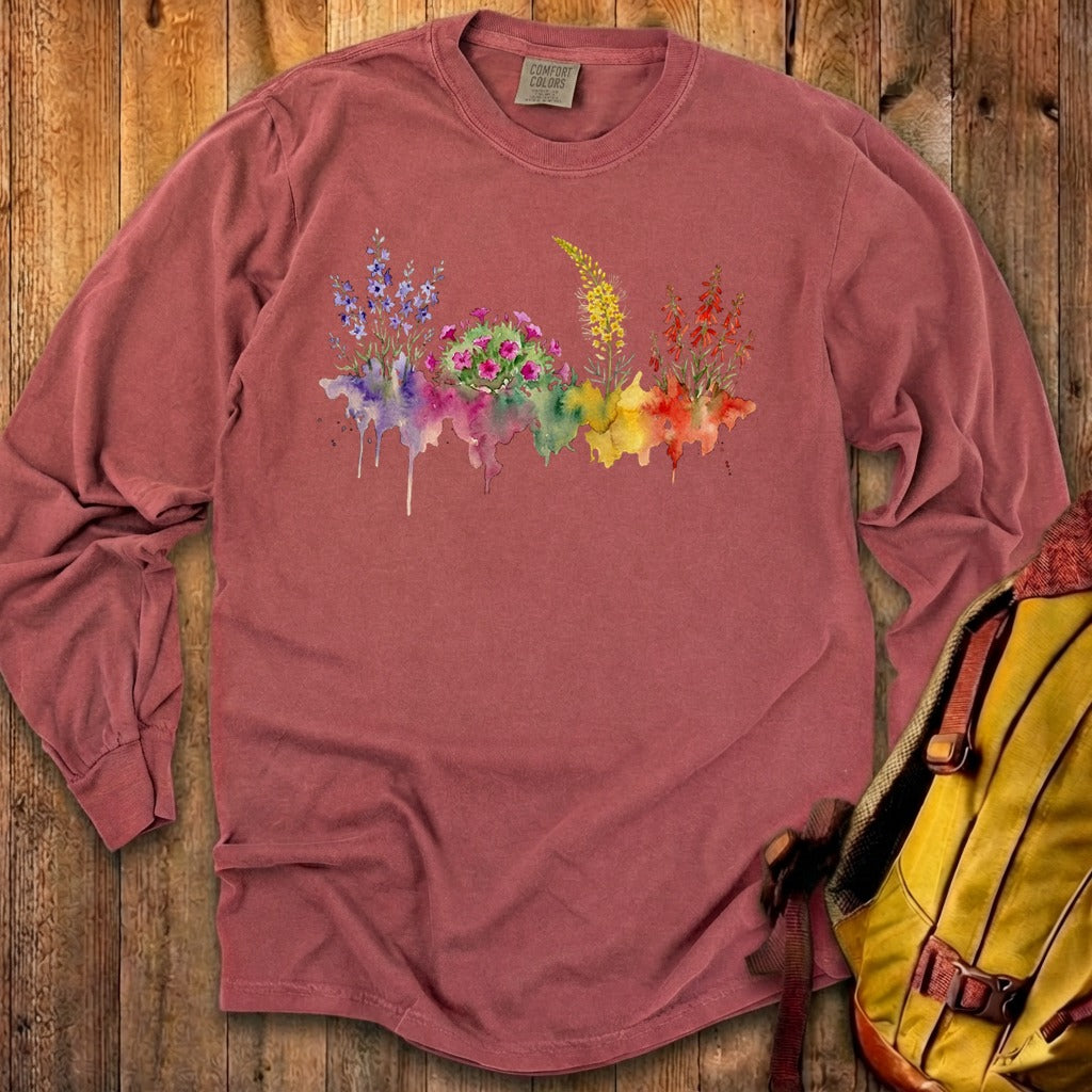 Watercolor Arches Wildflowers Premium Long Sleeve