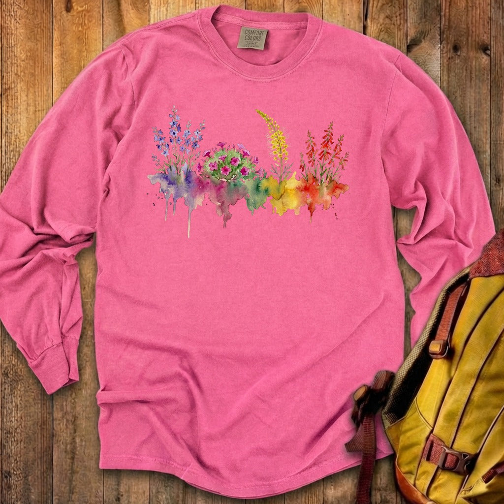 Watercolor Arches Wildflowers Premium Long Sleeve