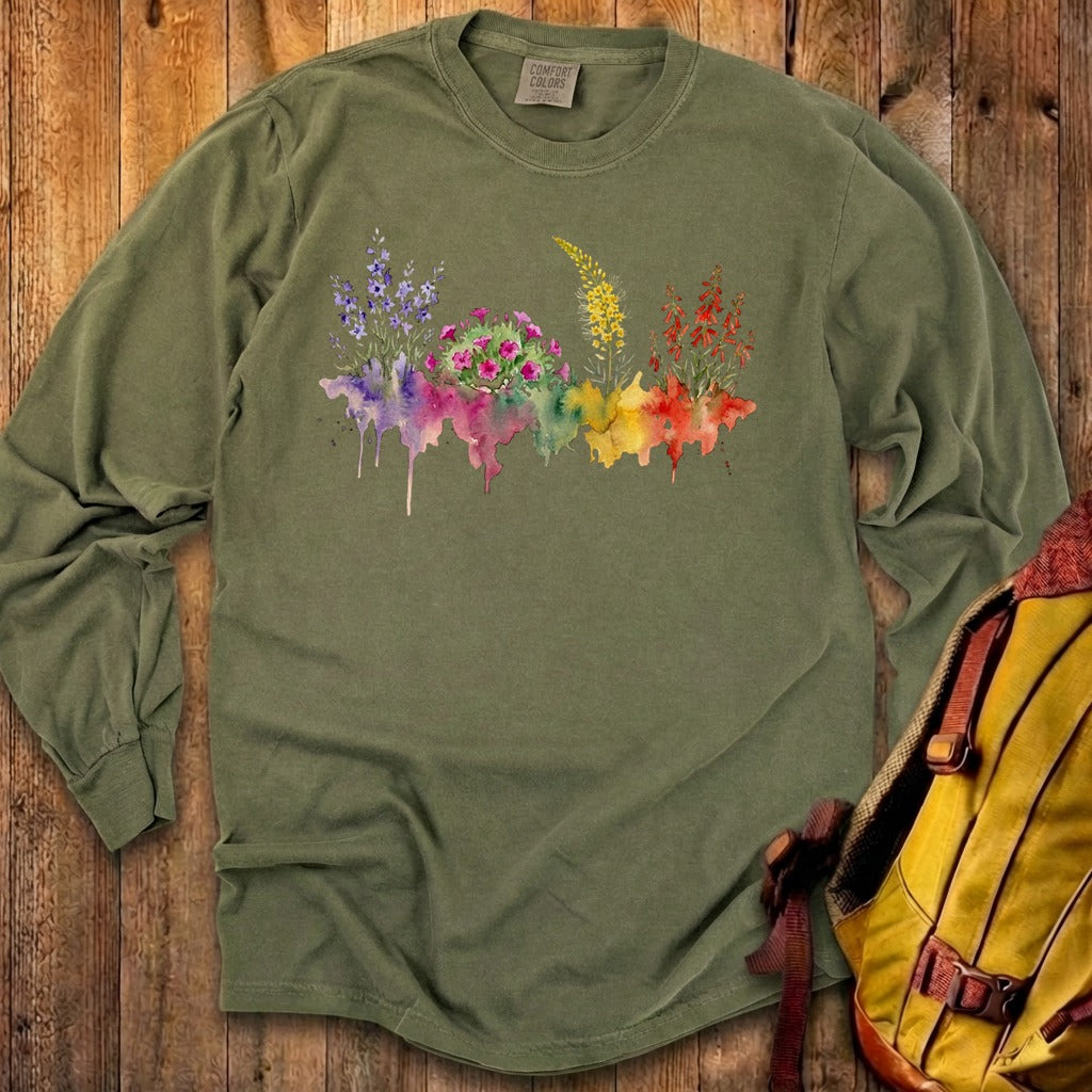 Watercolor Arches Wildflowers Premium Long Sleeve