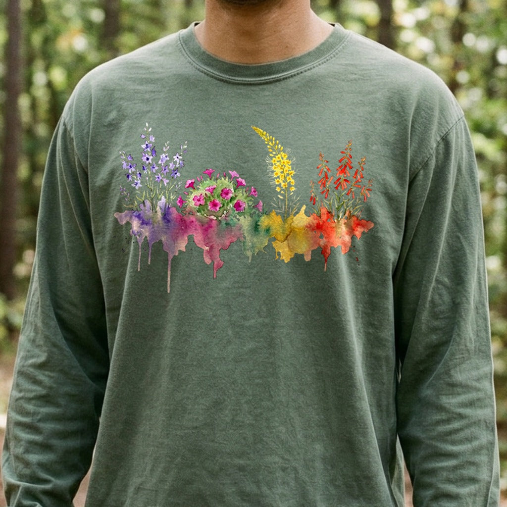 Watercolor Arches Wildflowers Premium Long Sleeve