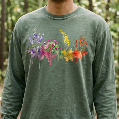 Watercolor Arches Wildflowers Premium Long Sleeve
