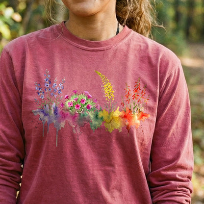 Watercolor Arches Wildflowers Premium Long Sleeve