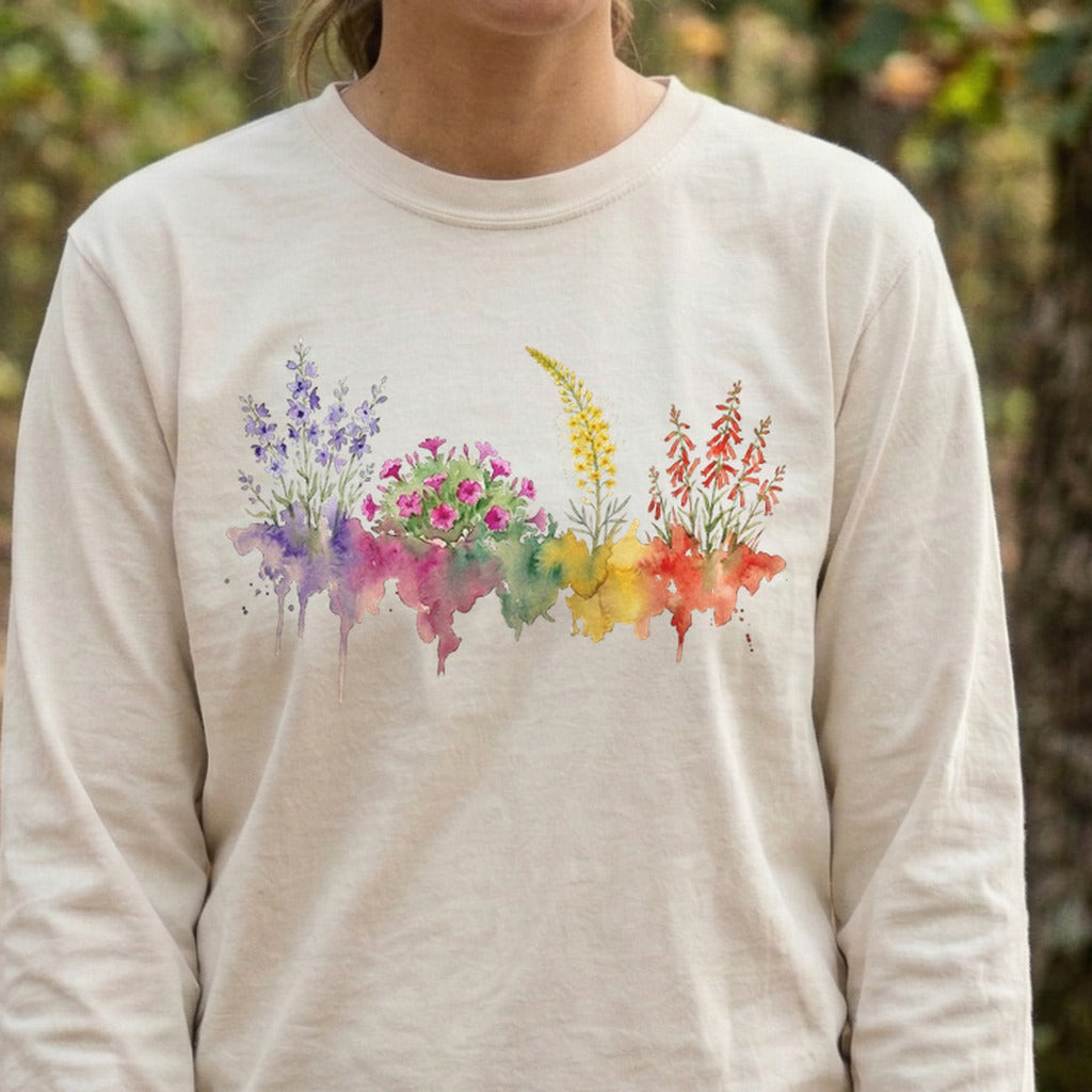 Watercolor Arches Wildflowers Premium Long Sleeve